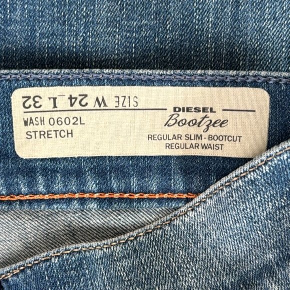 Diesel Blue Bootzee Bootcut Leg/Regular Waist Size 24 NWT - Picture 10 of 13